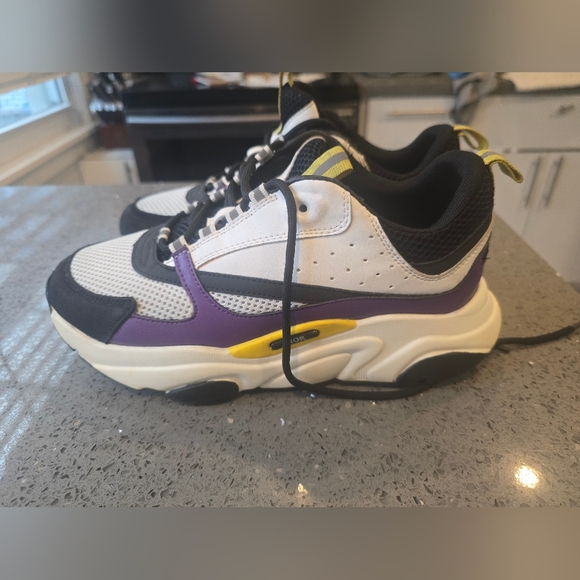 Dior B22 Purple Yellow Black Low Top Sneaker Sz 41 No Box No Dustbag - Picture 1 of 16